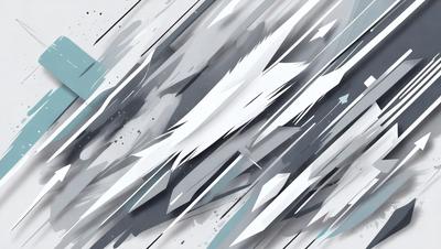 The primary subject of the image is a large, white, and gray mountain. The mountain is surrounded by a blue sky, creating a striking contrast. The visual style of the image is a combination of digital art and illustration, giving it a unique and artistic appearance. The colors and mood of the image are predominantly blue and gray, with a sense of depth and grandeur.