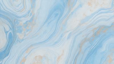 The primary subject of the image is a blue and white marbled wall. The setting is a bathroom, as indicated by the presence of a sink. The visual style is a photo, capturing the intricate patterns and textures of the marbled wall. The dominant colors are blue and white, creating a calming and serene atmosphere.