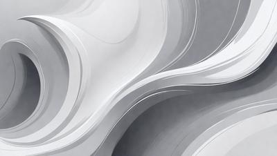The primary subject of the image is a large, white, and curved piece of paper. The paper appears to be a part of a larger artwork or design, possibly a sculpture or a decorative piece. The setting is a room with a gray background, which adds to the overall atmosphere of the image. The visual style of the image is a combination of digital art and illustration, creating a unique and intriguing appearance. The colors and mood of the image are predominantly white, which gives it a clean and minimal