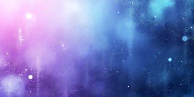 The primary subject of the image is a blue and purple sky filled with stars. The setting is a night sky, and the visual style is a photo. The colors and mood of the image are serene and peaceful, with the stars creating a sense of wonder and awe.