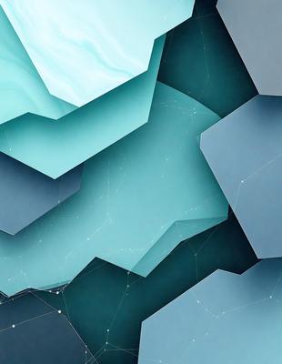 The primary subject of the image is a blue and white pattern, which appears to be a digital art or illustration. The setting is a blue background, and the visual style suggests that the image is a creative and artistic representation. The colors and mood of the image are predominantly blue and white, giving it a calm and serene atmosphere.