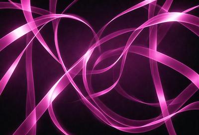 The primary subject of the image is a pink, swirling pattern. The setting is a dark background, which contrasts with the bright pink swirls. The visual style is a digital art or illustration, creating a unique and eye-catching design. The colors and mood of the image are predominantly pink, giving it a warm and vibrant atmosphere.