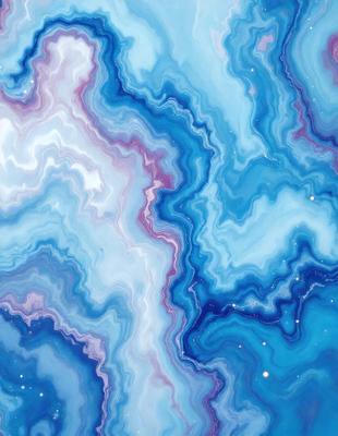 The primary subject of the image is a blue and purple abstract art piece, featuring a swirling pattern of colors and shapes. The setting is a blue and purple background, which complements the artwork. The visual style is a combination of digital art and illustration, creating a unique and eye-catching design. The dominant colors and overall atmosphere of the image are a mix of blue and purple hues, giving it a calming and soothing effect.