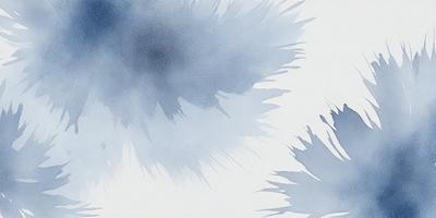 The primary subject of the image is a blue and white painting of a leaf. The setting is a white background, and the visual style appears to be a digital art or illustration. The dominant colors are blue and white, creating a calm and serene atmosphere.