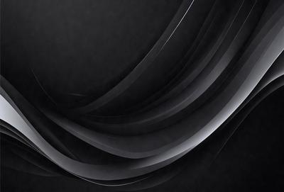 The primary subject of the image is a black and white pattern, which appears to be a digital art or illustration. The setting is a black background, and the visual style gives the impression of a modern and minimalist design. The colors and mood of the image are predominantly black and white, creating a sense of simplicity and elegance.