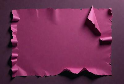 The primary subject of the image is a piece of pink paper with a cutout in the shape of a heart. The paper is placed on a purple surface, which serves as the setting or background. The visual style of the image is a combination of photo and digital art, as it appears to be a photograph of a digital art piece. The colors and mood of the image are predominantly pink and purple, creating a warm and romantic atmosphere.