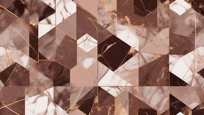 The image features a marble pattern with a mix of brown and white colors. The marble pattern is displayed on a wall, creating a visually appealing and textured surface. The overall atmosphere of the image is elegant and sophisticated, with the marble pattern serving as a focal point in the scene.