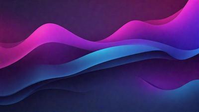 The primary subject of the image is a colorful, abstract mountain landscape. The setting is a dark blue background, which contrasts with the vibrant colors of the mountain. The visual style is a combination of digital art and illustration, creating a unique and artistic representation of the mountain. The dominant colors are purple, blue, and pink, giving the image a calming and serene atmosphere.