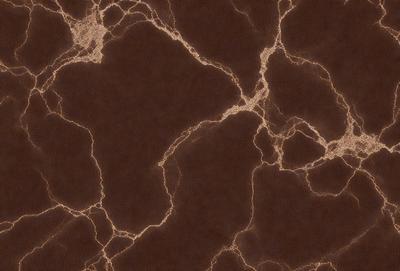 The primary subject of the image is a brown marble-like surface with a pattern of yellow and brown streaks. The setting is a close-up of the marble, showcasing its unique texture and design. The visual style is a close-up of the marble, emphasizing its intricate details. The colors and mood of the image are warm and earthy, with the yellow and brown hues creating a natural and organic atmosphere.