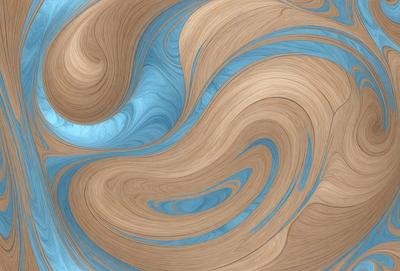 The primary subject of the image is a swirling pattern of blue and brown colors. The setting is a blue and brown background, which creates a visually striking contrast with the swirling pattern. The visual style of the image is a combination of digital art and illustration, giving it a unique and artistic appearance. The dominant colors in the image are blue and brown, creating a sense of depth and complexity in the swirling pattern.