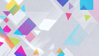 The primary subject of the image is a geometric pattern, featuring a mix of blue, white, and pink colors. The setting is a white background, which provides a clean and minimalist appearance. The visual style is a combination of digital art and illustration, creating a unique and eye-catching design. The overall atmosphere is bright, vibrant, and artistic, with the geometric pattern serving as the focal point of the image.