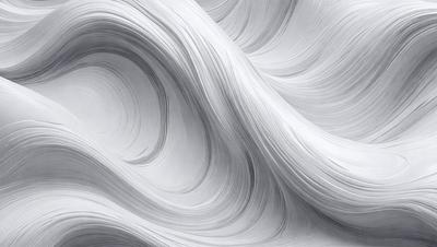 The primary subject of the image is a large, curved, and wavy piece of white paper. The paper appears to be a part of a larger sheet, and it is the main focus of the image. The setting is a white background, which provides a clean and minimalistic environment for the paper. The visual style of the image is a close-up of the paper, showcasing its texture and details. The colors and mood of the image are predominantly white, giving it a clean and serene atmosphere.