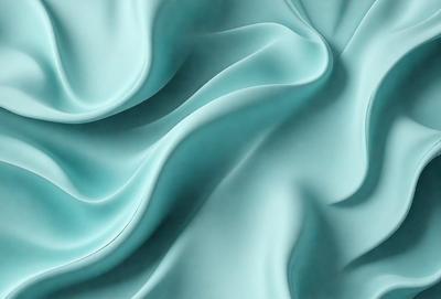 The primary subject of the image is a blue fabric with a flowing pattern. The setting is a blue background, and the visual style appears to be a photo. The colors and mood of the image are predominantly blue, creating a calm and serene atmosphere.