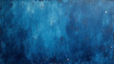 The primary subject of the image is a blue background with a few white spots. The setting appears to be a painting or drawing, as the colors and mood are quite vibrant and artistic. The visual style suggests that it is a hand-painted or digitally created piece, rather than a photograph. The blue background and white spots create a sense of depth and contrast, making the image visually appealing and engaging.