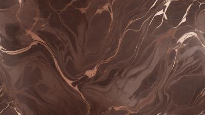 The image features a brown marble-like surface with a pattern of swirls and curves. The setting appears to be a stone or marble countertop, possibly in a kitchen or bathroom. The visual style is a close-up of the marble surface, showcasing its intricate patterns and textures. The colors in the image are predominantly brown, giving the scene a warm and natural atmosphere.
