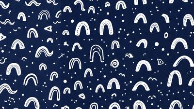 The primary subject of the image is a pattern of teeth, which are depicted in various shapes and sizes. The setting is a blue background, and the visual style appears to be a combination of digital art and illustration. The colors and mood of the image are predominantly blue, with some white accents, giving it a calm and soothing atmosphere.