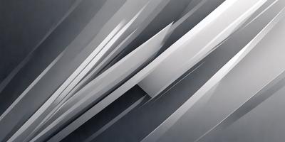 The primary subject of the image is a large, abstract painting featuring a series of white, gray, and black lines. The setting is a gray background, which complements the artwork. The visual style is a combination of digital art and illustration, creating a unique and intriguing piece of art. The dominant colors are white, gray, and black, which contribute to a calm and contemplative atmosphere.