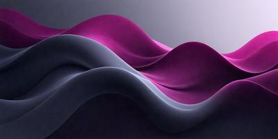 The primary subject of the image is a large, curved piece of fabric, possibly a piece of clothing or a decorative item. The setting is a dark background, which contrasts with the fabric's vibrant colors. The visual style appears to be a combination of photo and digital art, as the fabric's shape and texture are captured in a detailed manner. The colors and mood of the image are predominantly pink and purple, creating a sense of warmth and elegance.