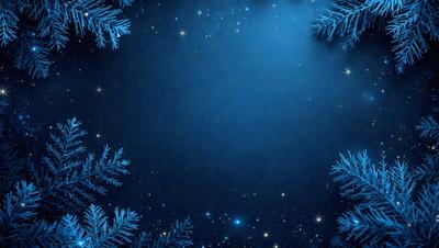 The primary subject of the image is a blue sky with a few stars visible. The setting is a night sky, and the visual style appears to be a digital art or illustration. The colors and mood of the image are predominantly blue, with a sense of calmness and tranquility.