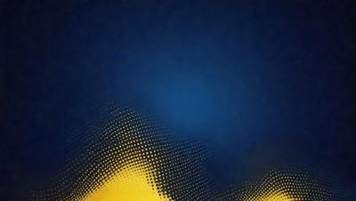 The primary subject of the image is a blue background with a yellow pattern. The setting is a dark blue sky, and the visual style appears to be a digital art or illustration. The dominant colors are blue and yellow, creating a mood of calmness and tranquility.