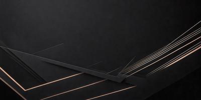 The primary subject of the image is a black background with a few orange lines. The setting is a dark room, and the visual style appears to be a digital art or illustration. The dominant colors are black and orange, creating a moody atmosphere.