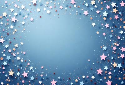 The primary subject of the image is a blue background with a white star pattern. The setting is a space-themed background, possibly a wallpaper or a digital artwork. The visual style is a combination of digital art and illustration, creating a unique and eye-catching design. The colors and mood of the image are predominantly blue and white, giving it a calm and serene atmosphere.