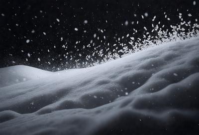Primary subject: Snow
Setting/background: Snowy mountain
Visual style: Photo
Colors and mood: White and cold