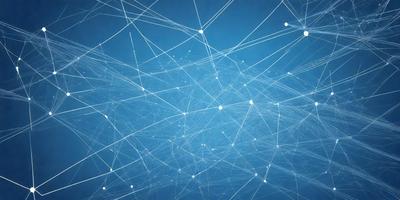 The primary subject of the image is a blue background with a pattern of white dots. The setting appears to be a digital art or illustration, as the dots are arranged in a visually appealing manner. The visual style is a combination of a photo and digital art, creating a unique and intriguing atmosphere. The colors and mood of the image are predominantly blue and white, with a sense of depth and complexity.