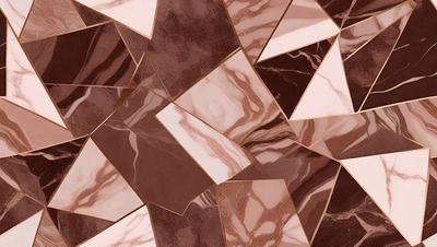 The primary subject of the image is a marble tile with a brown and white pattern. The setting is a bathroom, as indicated by the presence of a marble countertop. The visual style is a combination of a photo and digital art, creating a unique and intricate design. The dominant colors are brown and white, giving the image a warm and elegant appearance.