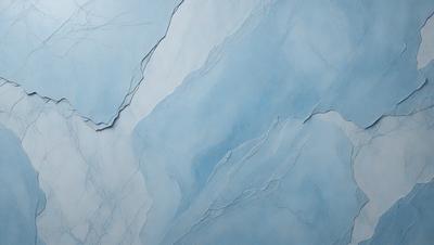 The primary subject of the image is a large, blue, marbled wall. The setting is a room with a blue and white marbled wall, which serves as the background. The visual style is a close-up of the marbled wall, showcasing its intricate patterns and textures. The colors and mood of the image are predominantly blue and white, creating a calm and serene atmosphere.