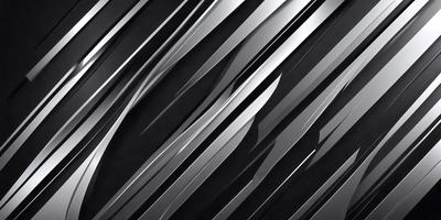 The primary subject of the image is a close-up of a metal surface, possibly a wall or a piece of artwork. The setting is a dark room, which adds to the overall mood of the image. The visual style appears to be a combination of a photo and digital art, as the metal surface has a textured and intricate appearance. The colors in the image are predominantly black and silver, creating a striking contrast and a sense of depth.
