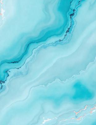 The primary subject of the image is a blue ocean with a white and blue swirl pattern. The setting is the ocean, and the visual style is a photo. The dominant colors are blue and white, creating a serene and calming atmosphere.