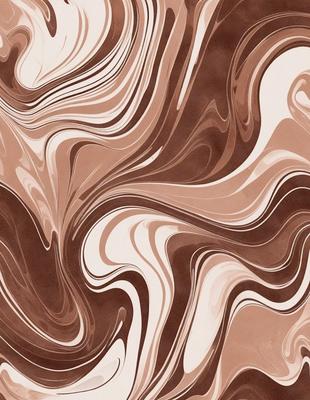 The primary subject of the image is a brown and white striped pattern, which appears to be a wallpaper or a textured surface. The setting is indoors, with the pattern covering the entire background. The visual style is a combination of a photo and a digital art, as it is a close-up of the pattern, and the colors and mood are warm and earthy.