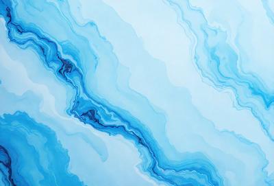 The primary subject of the image is a large, blue, swirling pattern. The setting is a blue background, which creates a striking contrast with the swirling pattern. The visual style is a combination of digital art and illustration, giving the image a unique and artistic appearance. The dominant colors are blue and white, creating a calming and serene atmosphere.