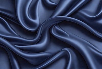 The primary subject of the image is a blue fabric, which appears to be a piece of cloth or a curtain. The setting is a room with a blue background, which complements the blue fabric. The visual style is a close-up of the blue fabric, showcasing its texture and details. The colors and mood of the image are predominantly blue, creating a calm and serene atmosphere.