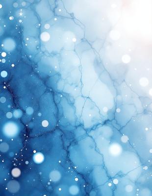 The primary subject of the image is a blue background with white snowflakes scattered throughout. The setting appears to be a winter scene, possibly a snowy landscape. The visual style of the image is a combination of a photo and digital art, creating a unique and artistic representation of the snowy environment. The dominant colors in the image are blue and white, with the white snowflakes contrasting against the blue background. The overall atmosphere of the image is serene and peaceful, evoking a sense of calmness and tran