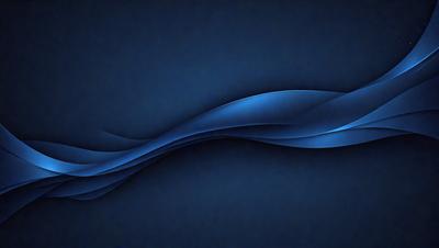 The primary subject of the image is a blue wave, which is the main focus of the scene. The setting is a dark blue background, creating a contrasting and dramatic effect. The visual style is a digital art or illustration, as the wave is depicted in a stylized and artistic manner. The dominant colors are blue and black, giving the image a moody and atmospheric feel.