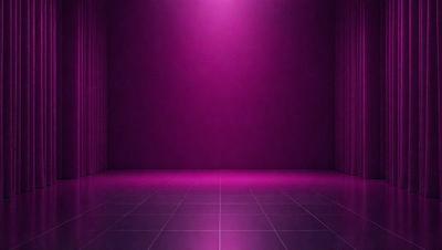 The primary subject of the image is a purple room with a pink wall. The setting is a room with a purple floor and a pink wall. The visual style is a photo, and the colors and mood are predominantly purple and pink, creating a warm and inviting atmosphere.