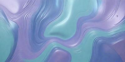 The primary subject of the image is a close-up of a purple and blue patterned surface, which appears to be a piece of art or a textured wall. The setting is a room with a blue background, and the visual style is a combination of digital art and illustration. The dominant colors in the image are purple and blue, creating a calm and soothing atmosphere.