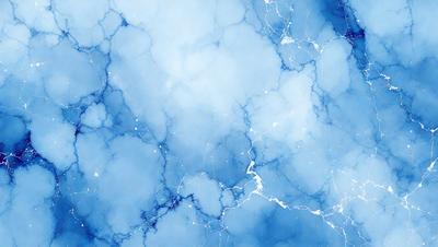The primary subject of the image is a blue and white marbled wallpaper. The setting is a blue and white marbled wall, which serves as the background. The visual style is a digital art, as the image is a digital representation of the marbled wallpaper. The dominant colors are blue and white, creating a calm and soothing atmosphere.