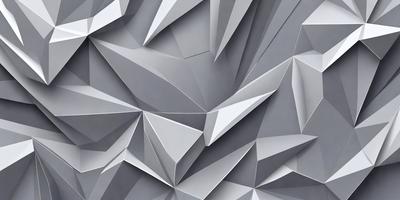 The primary subject of the image is a large, intricate, and geometric design made of white and gray tiles. The setting is a gray wall, which serves as the backdrop for the patterned tiles. The visual style is a combination of digital art and illustration, creating a unique and eye-catching design. The colors and mood of the image are predominantly gray and white, giving it a modern and minimalist appearance.