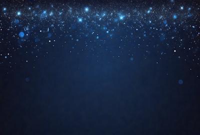 The primary subject of the image is a blue background with a pattern of white stars. The setting is a dark, starry night, and the visual style is a digital art or illustration. The dominant colors are blue and white, creating a calm and serene atmosphere.
