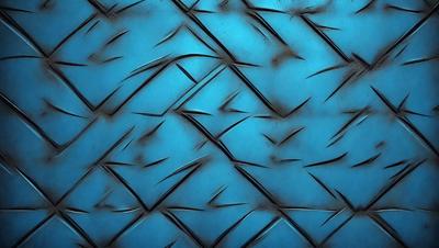The primary subject of the image is a blue, textured surface with a pattern resembling a spiky or jagged design. The setting appears to be a close-up of the surface, showcasing its unique texture and pattern. The visual style of the image is a close-up, possibly a digital art or illustration, with a focus on the blue color and the intricate pattern. The overall atmosphere of the image is one of intrigue and visual interest, as the viewer is drawn to the unique and capt