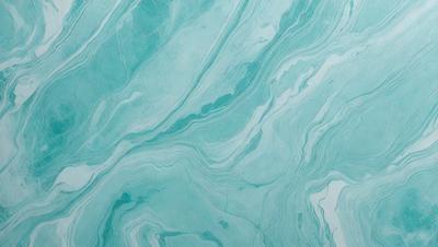 The primary subject of the image is a blue and white marble-like surface, which appears to be a patterned wall or a piece of art. The setting is a room with a blue and white color scheme, creating a serene and calming atmosphere. The visual style is a combination of a photo and digital art, giving the image a unique and artistic appearance. The dominant colors are blue and white, with the blue being more prominent in the image.