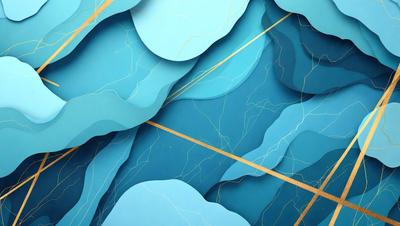 The primary subject of the image is a blue and gold wallpaper design. The setting is a blue and gold wallpaper design, which creates a visually appealing and unique atmosphere. The visual style of the image is a digital art or illustration, showcasing the intricate details and patterns of the wallpaper design. The colors and mood of the image are predominantly blue and gold, giving it a warm and inviting feel.