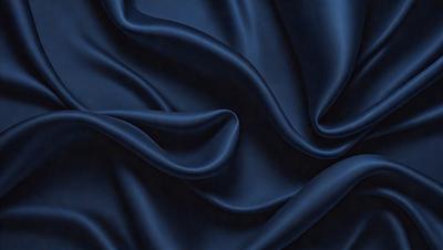 The primary subject of the image is a blue fabric, which is the main object, scene, or focus of the image. The setting or background is a dark blue cloth, and the visual style is a close-up of the fabric. The colors and mood of the image are predominantly dark blue, creating a moody and dramatic atmosphere.