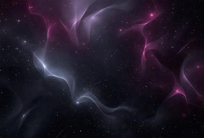 The primary subject of the image is a purple and pink nebula, which is the main object, scene, or focus of the image. The setting or background is a dark, star-filled sky, which adds to the overall atmosphere. The visual style of the image is a digital art or illustration, as it is a detailed and intricate representation of the nebula. The colors and mood of the image are predominantly purple and pink, creating a sense of wonder and beauty.