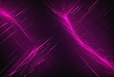 The primary subject of the image is a purple background with a pattern of pink and purple lines. The setting appears to be a dark room, and the visual style is a combination of digital art and illustration. The dominant colors in the image are purple and pink, creating a mood of calmness and tranquility.