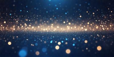 The primary subject of the image is a blue background with a pattern of white lights. The setting appears to be a dark room, and the visual style is a digital art or illustration. The dominant colors are blue and white, creating a calm and serene atmosphere.