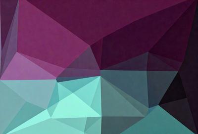 The primary subject of the image is a geometric pattern, which is a blue and purple triangular shape. The setting is a dark background, which contrasts with the bright colors of the pattern. The visual style is a digital art or illustration, as the pattern is created using a computer or digital tools. The dominant colors are blue and purple, giving the image a calm and soothing atmosphere.